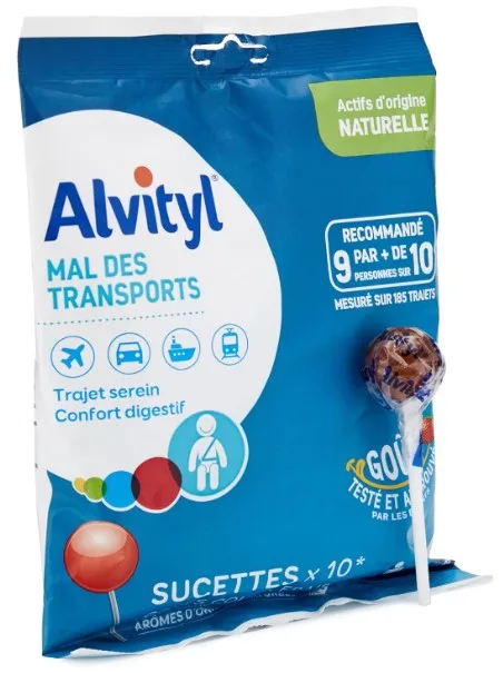 Les fameuses sucettes Alvityl spécial mal des transports : ça a plutôt bien marché pour nos enfants !